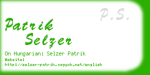 patrik selzer business card